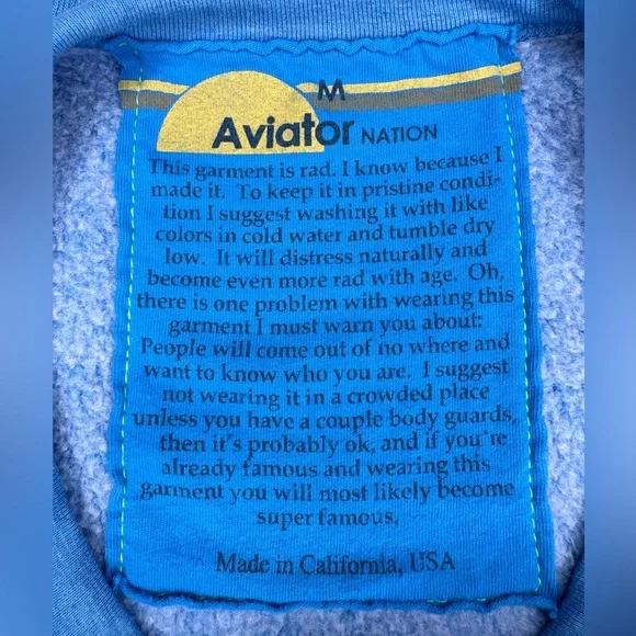 Aviator Nation 5 Stripe Crewneck Sweatshirt and 5 Stripe Jogger Shorts Set - Picture 5 of 17